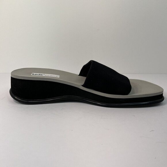 Keds Black Stretch Slip-on Slide Sandals Women's Size 9 - Picture 6 of 10